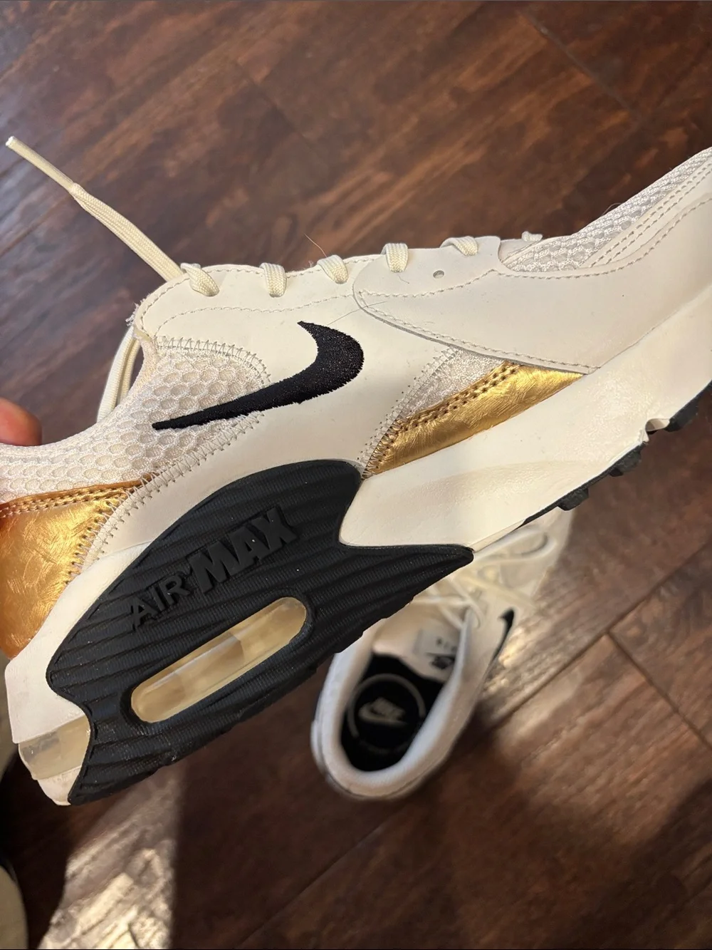 Nike Cream, Gold & Black Air Max Trainer